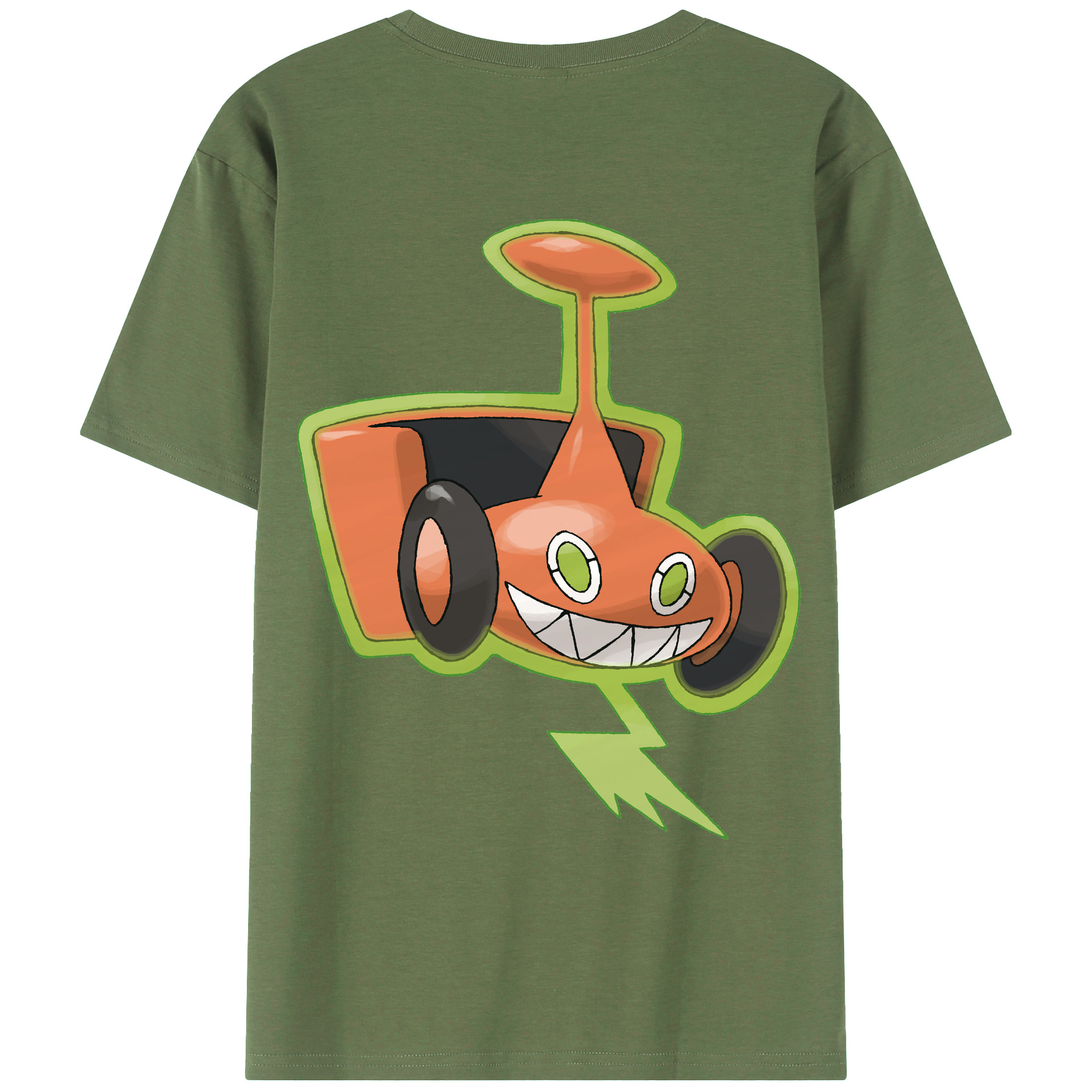 （画像用） ポケットモンスター Pokémon 綿100％ メンズ半袖Tシャツ（バックプリント） 通気性